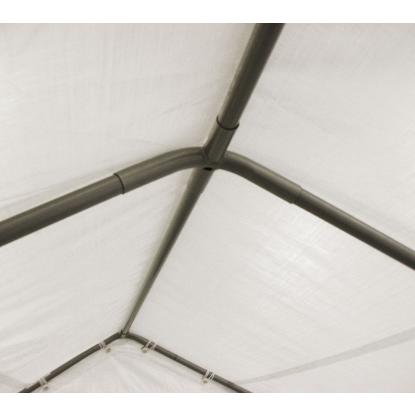 ShelterLogic drivhus med hylde, hvid - 4,32 m²