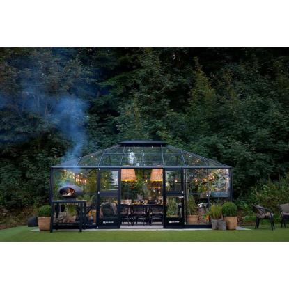 Juliana Grand Oase orangeri  25,6 m², antracit, 3 mm hærdet glas