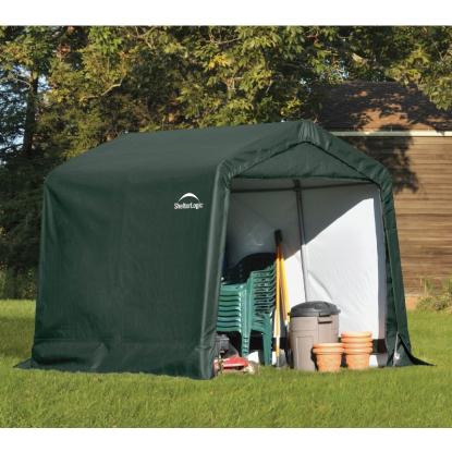 ShelterLogic Shed-in-a-Box teltgarage, grøn - 5,76 m²