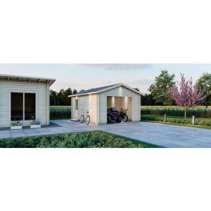 Luoman Lillevilla Lompolo carport med redskabsrum - 19,9 m²