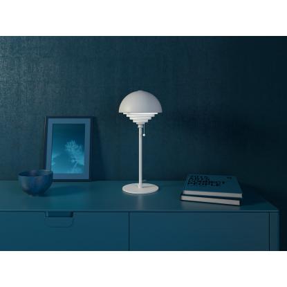Herstal Motown bordlampe, E27, hvid