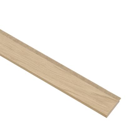 I-Wood afslutningsliste til 4-lamel akustikpanel, hvid olieret, beige filt og lys kerne, egefiner, 16 x 67 mm