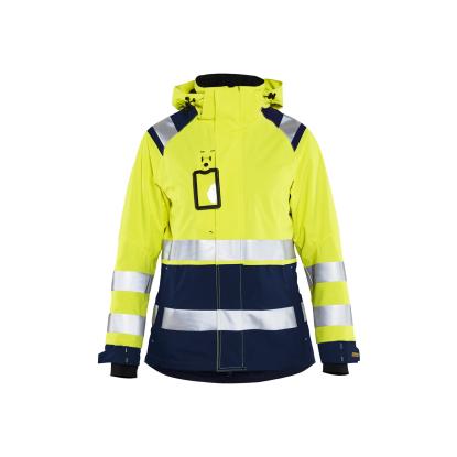 Blåkläder 4904 dame high vis skaljakke, hi-vis gul/marineblå