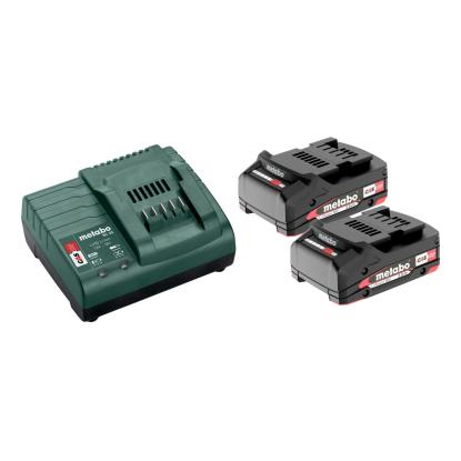 Metabo basissæt 18V, 2 x 2,0 Ah batteri og lader