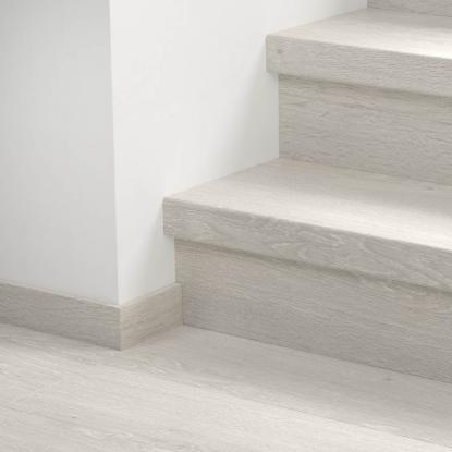 Pergo vinyl trappeafdækning/trappeforkantsprofil, Grey Washed Oak, 1484 x 146 x 62 mm