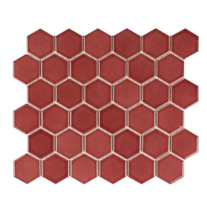SCG Cotto Hexagon flise, brown red, 59 x 51 mm - 10 net á 36 stk.