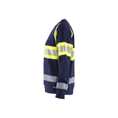 Blåkläder 3409 dame high vis sweatshirt, marineblå/hi-vis gul