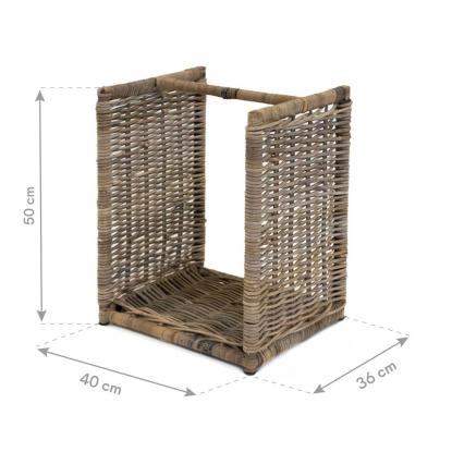 Westmann Costa brændekurv, rattan, 50 x 36 x 40 cm