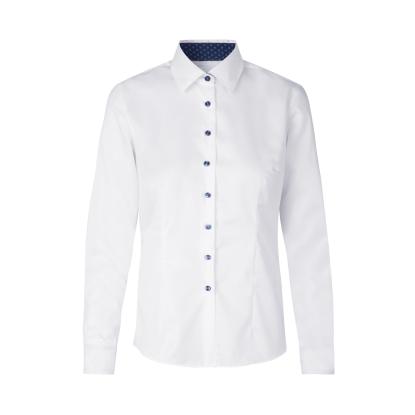 Seven Seas S372 Fine Twill Contrast skjorte, modern, dame, hvid