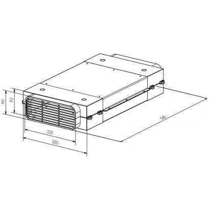 Silverline Q800 plasma til 222 x 90 mm aftræk, max. 800 m³/time