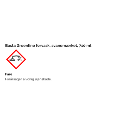 Basta greenline forvask, svanemærket, 710 ml