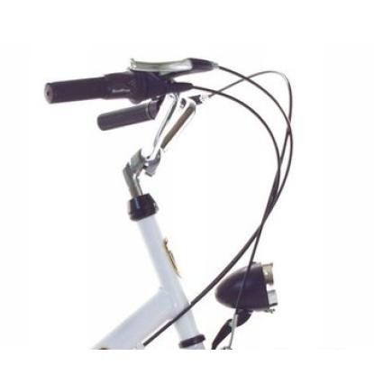 Børnecykel med 26 gear, 24", foldbar, hvid/sort