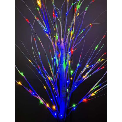 Dekorationstræ med 144 LED lys, 8 indstillinger, hvid, 180 cm 