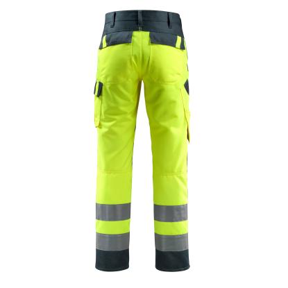 MASCOT SAFE LIGHT Maitland arbejdsbukser med knælommer, hi-vis gul/mørk marine