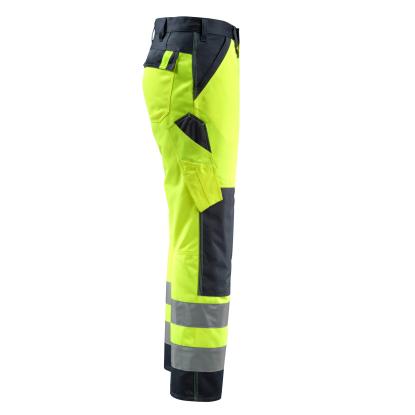 MASCOT SAFE LIGHT Maitland arbejdsbukser med knælommer, hi-vis gul/mørk marine