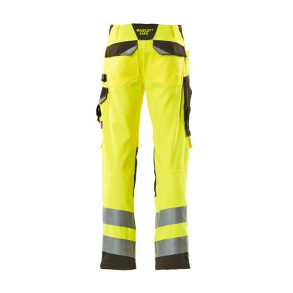 MASCOT SAFE SUPREME Kendal arbejdsbukser med knælommer, hi-vis gul/mørk antracit