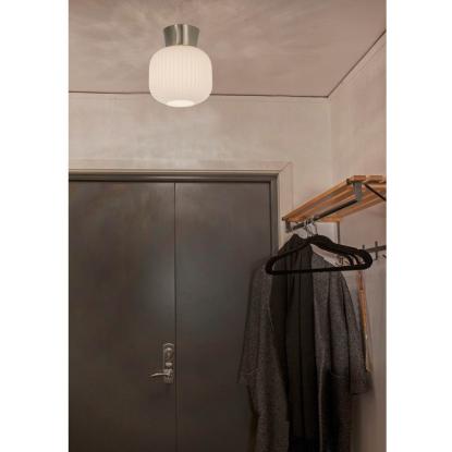 Aneta Vanja loftlampe, Ø20 cm, hvid/satin stål