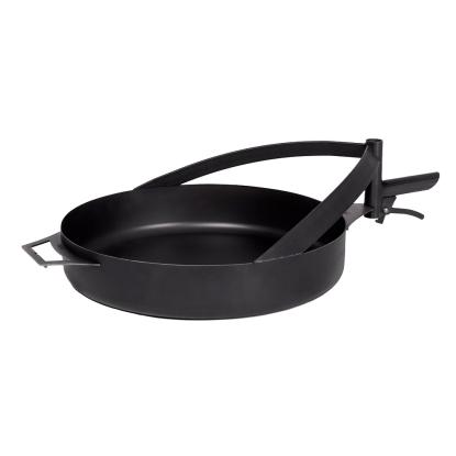 Cook King stegepande med håndtag til Bandito og Montana X bålsted, naturstål, sort, Ø50 cm