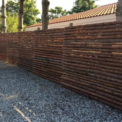 NORDIC FENCE raftehegnspakke med bark, 7 fag, 180 cm x 12,6 meter
