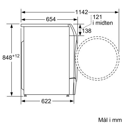 Bosch WNC254ARSN vaske/tørrremaskine - 10,5 kg