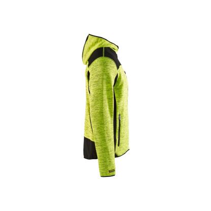 Blåkläder 4930 strikket jakke med softshell, hi-vis gul/sort