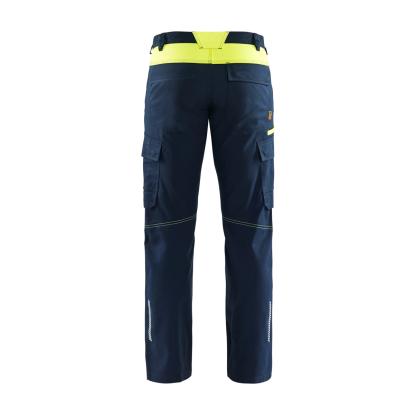 Blåkläder 1448 industri buks med knælommer stretch, mørk marineblå/hi-vis gul