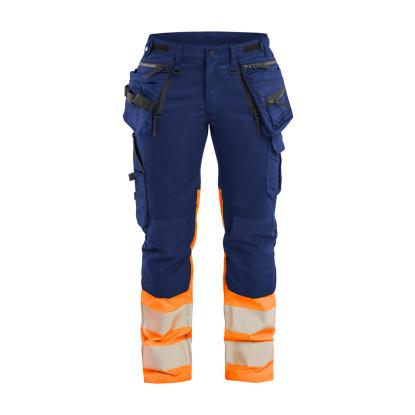 Blåkläder 7030 dame high vis buks stretch, marineblå/hi-vis orange