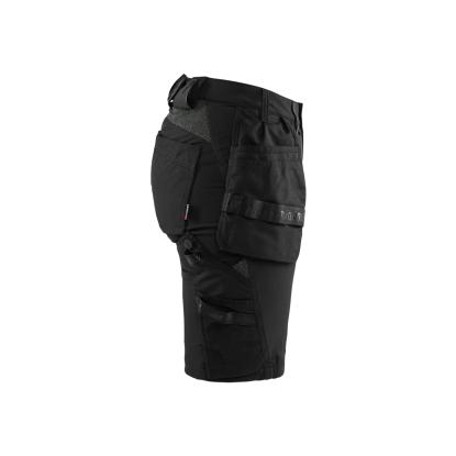 Blåkläder 7183 dame håndværker shorts 4-vejs stretch, sort/mørk grå