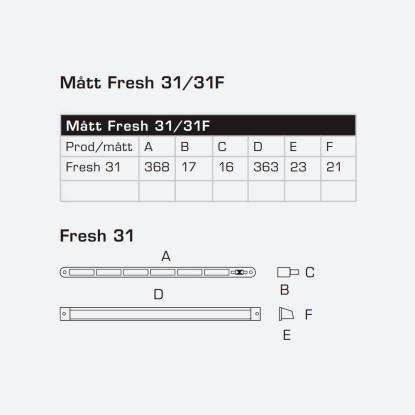 Fresh spalteventil, hvid - F31