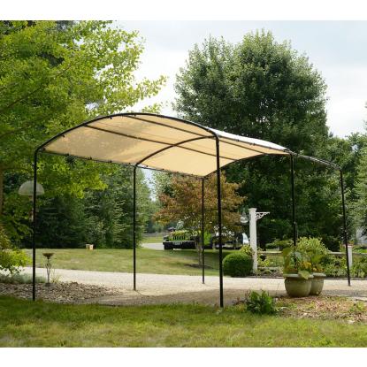 ShelterLogic carport, polyester, beige, 240 x 270 x 490 cm
