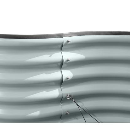 Westmann Grow Faster L højbed, L-form, stål,antracitgrå, 82 x 160 x 240 cm