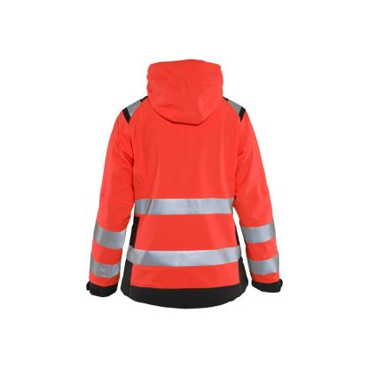 Blåkläder 4904 dame high vis skaljakke, hi-vis rød/sort