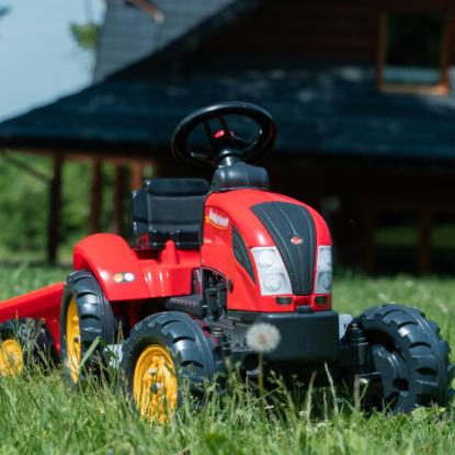FALK Country farmer traktor med trailer, 53 x 123 x 42 cm, rød