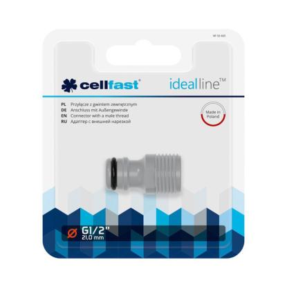 Cellfast CELLPRO hanekobling, han-gevind, G1/2", Ø21 mm