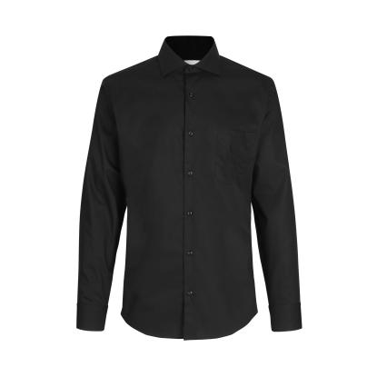 Seven Seas SS7 Poplin skjorte, modern, sort