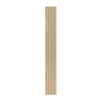 I-Wood Basic 4-lamel akustikpanel, hvid olieret, brun filt og lys kerne, egefiner, 16 x 300 mm 