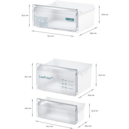Siemens iQ300 integrerbart kølefryseskab KI87VVFE1, 200 + 70 liter