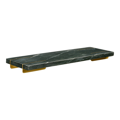 Diu bakke, sort marmor/messing, 38 x 12,5 cm