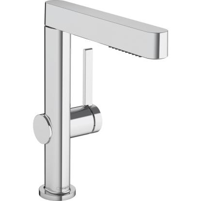 hansgrohe Finoris 230 håndvaskarmatur med udtræk og push-open bundventil, krom