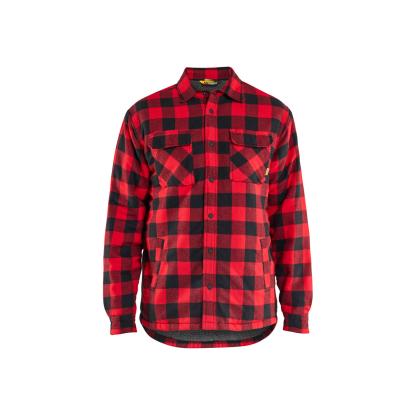 Blåkläder 4704 flannelskjorte med fiberpelsforing, rød/sort