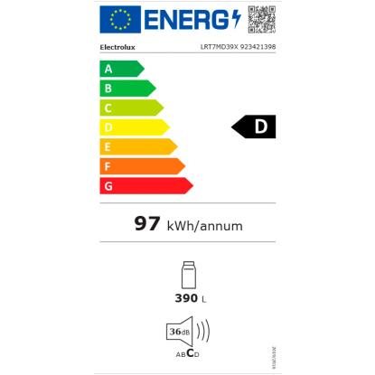 Electrolux LRT7MD39X fritstående køleskab, 390 liter
