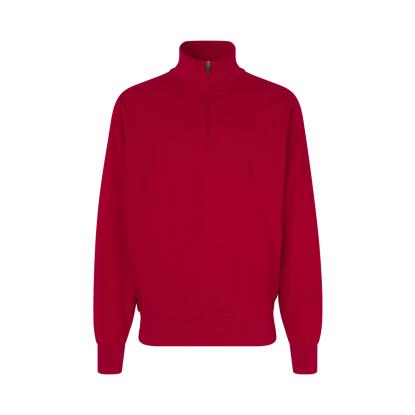 ID 0603 sweatshirt med lynlås, rød