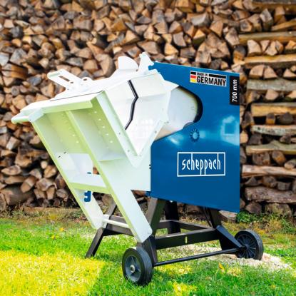 Scheppach HS720 brænde-vippesav med beskyttelse