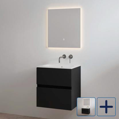 Best Design Splash One-Box møbelsæt med vask uden hanehul, mat sort