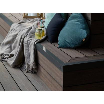 Wimex Livø Prime terrassebræt, 22 x 140 x 3600 mm, mat umber
