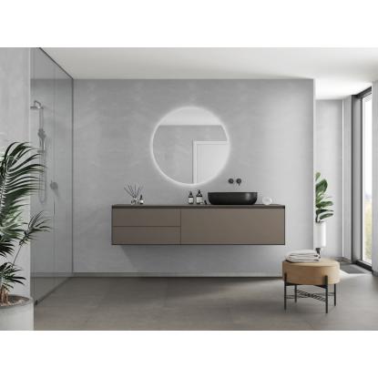 Fibo Basic vådrumspanel uden fugefræsning, 10 x 600 x 2400 mm, silver slate silk
