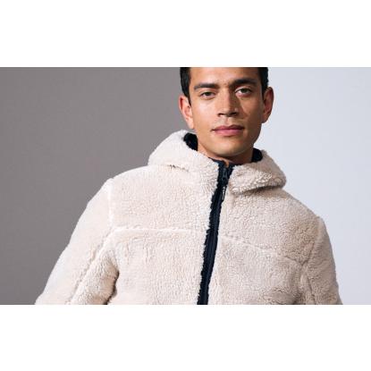 ID 0828 Pile fleecejakke, off-white