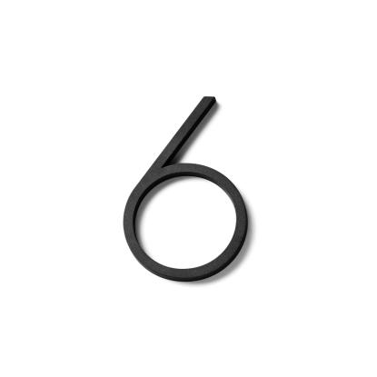 Habo Contemporary large husnummer 6, 184 mm, sort