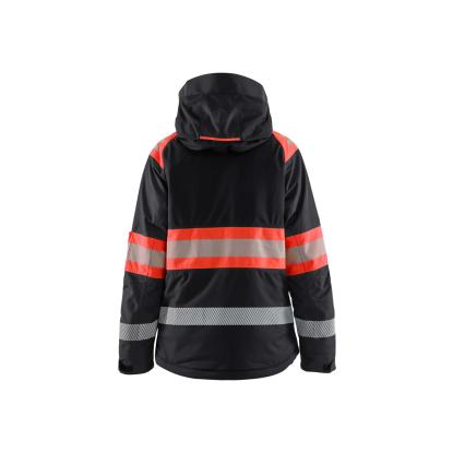 Blåkläder 4470 dame high vis vinterjakke, sort/hi-vis rød