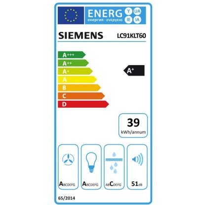 Siemens iQ700 væghængt emhætte LC91KLT60, sort, 90 cm